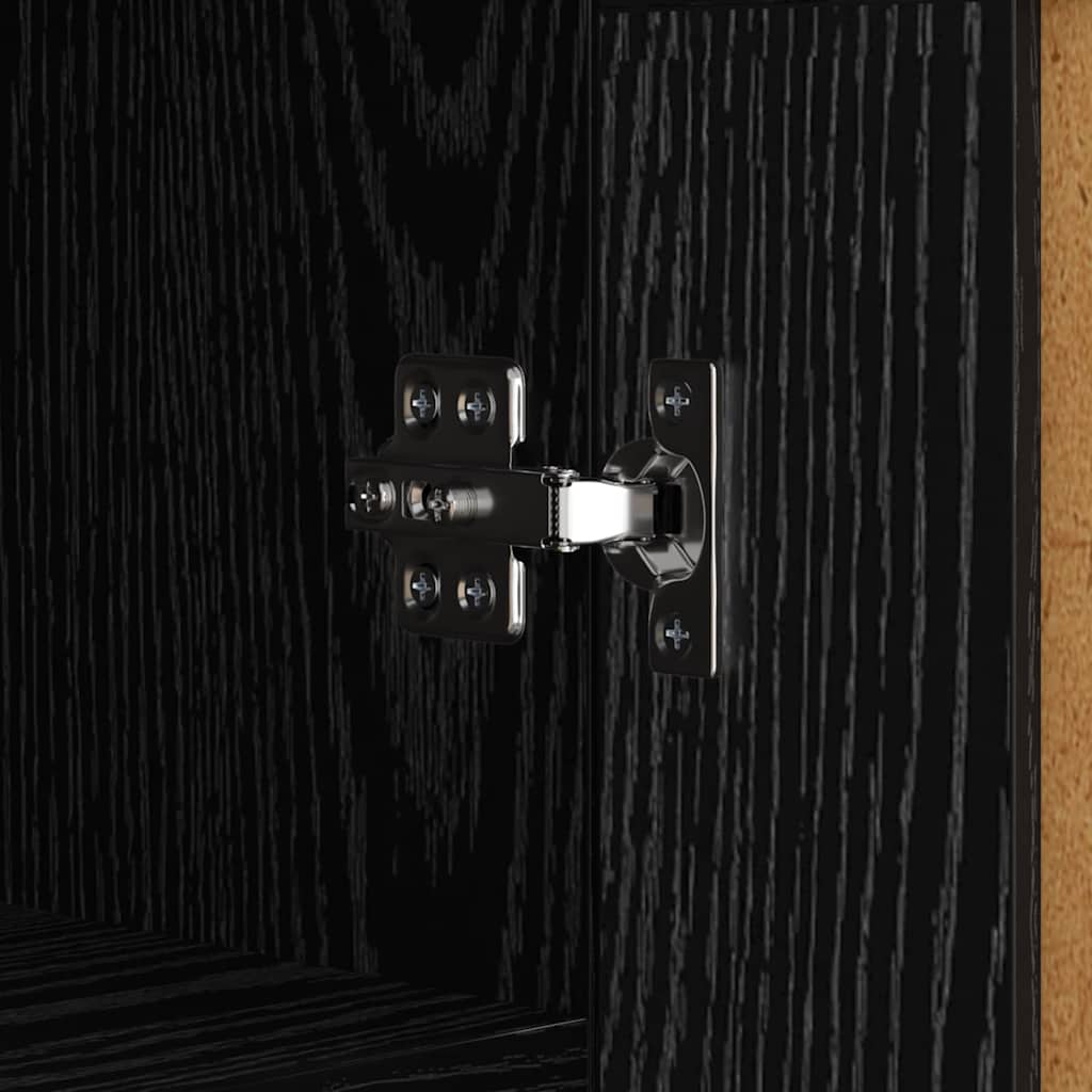 Sideboard Schwarz Eichen-Optik 69,5 x 34 x 90 cm