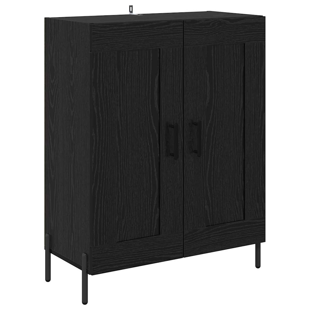 Sideboard Schwarz Eichen-Optik 69,5 x 34 x 90 cm