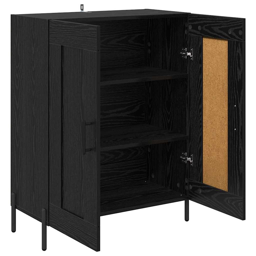 Sideboard Schwarz Eichen-Optik 69,5 x 34 x 90 cm