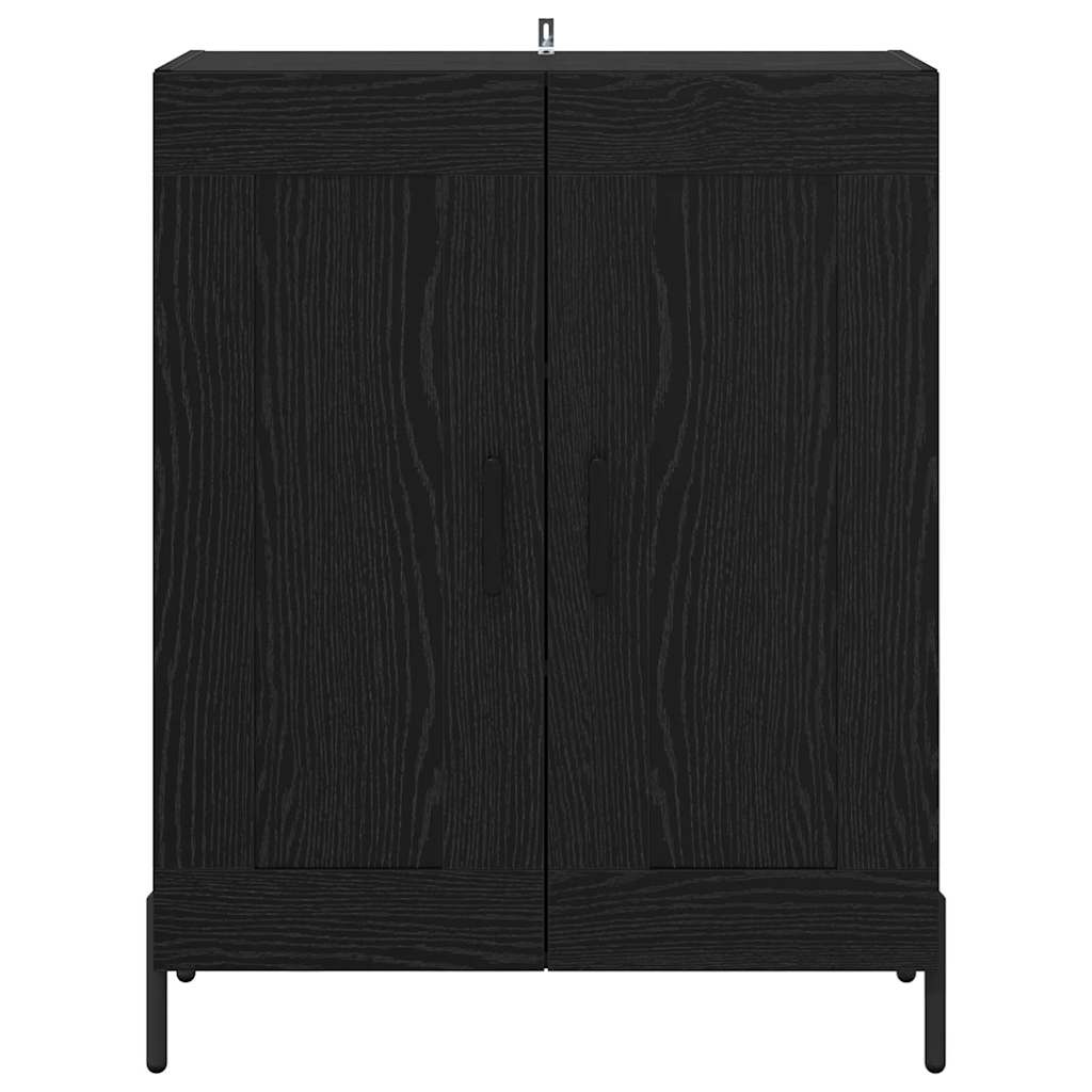 Sideboard Schwarz Eichen-Optik 69,5 x 34 x 90 cm