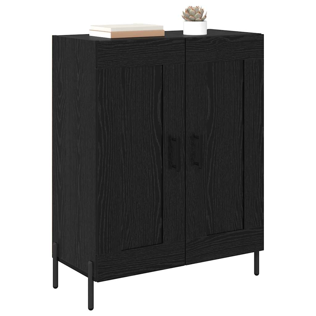 Sideboard Schwarz Eichen-Optik 69,5 x 34 x 90 cm