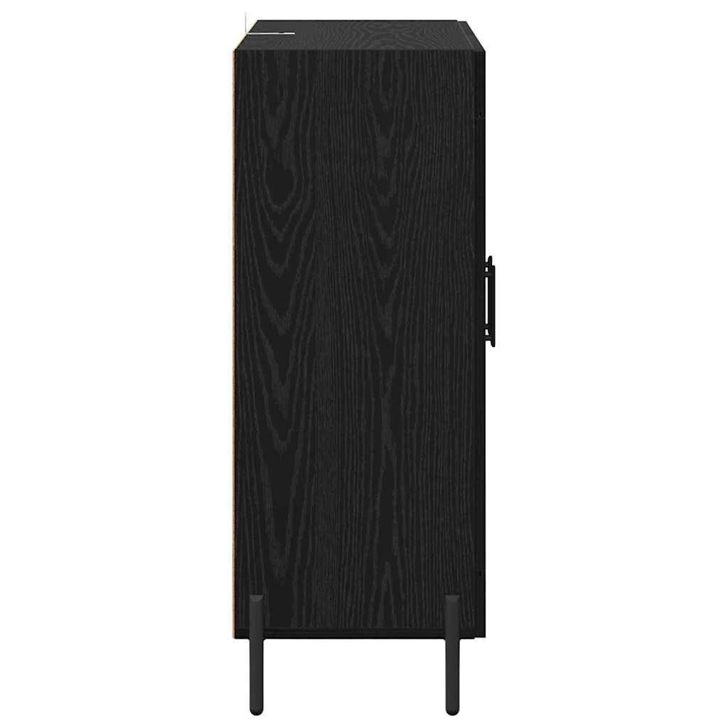 Sideboard Schwarz Eichen-Optik 69,5 x 34 x 90 cm