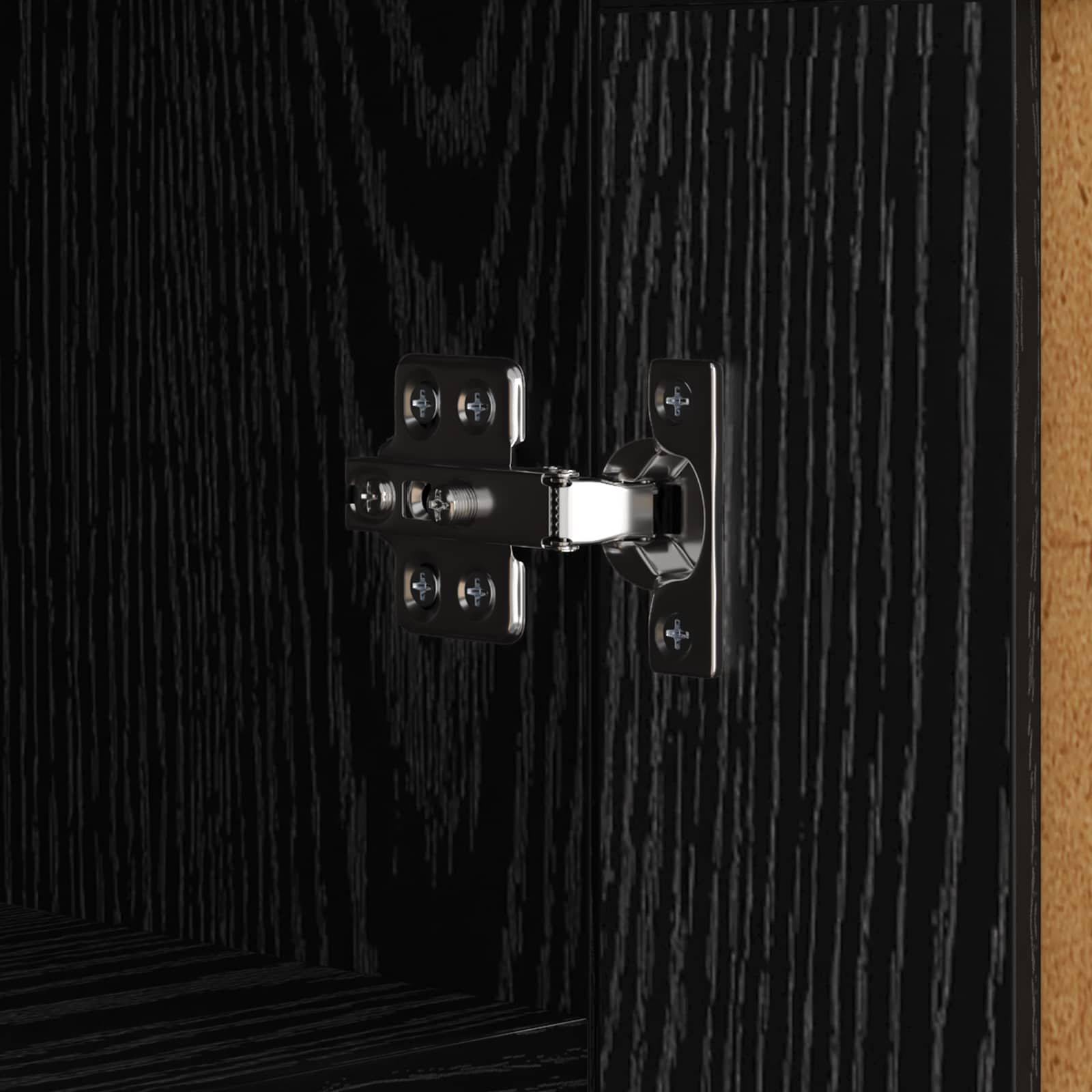 Sideboard Schwarz Eichen-Optik 69,5 x 34 x 90 cm
