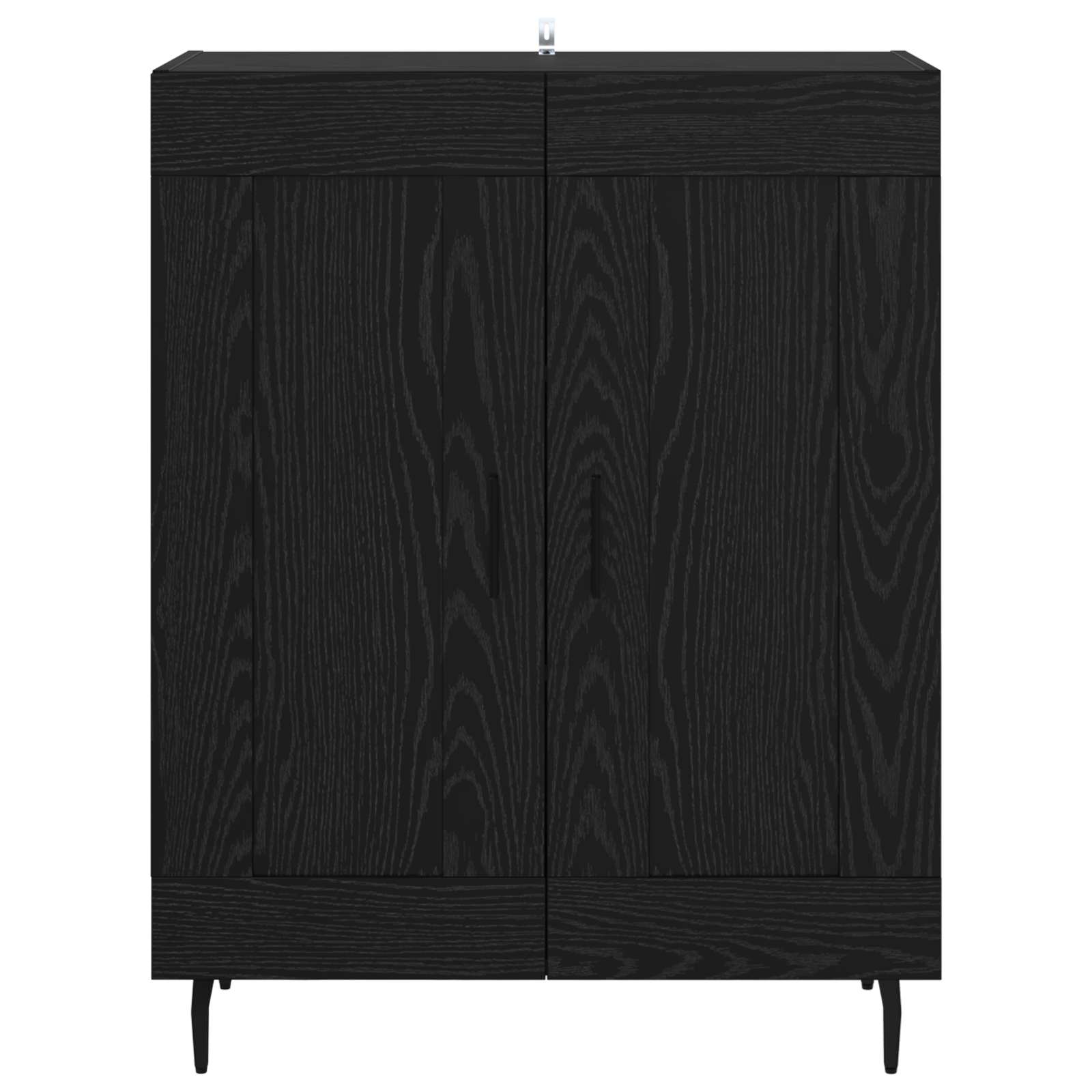 Sideboard Schwarz Eichen-Optik 69,5 x 34 x 90 cm