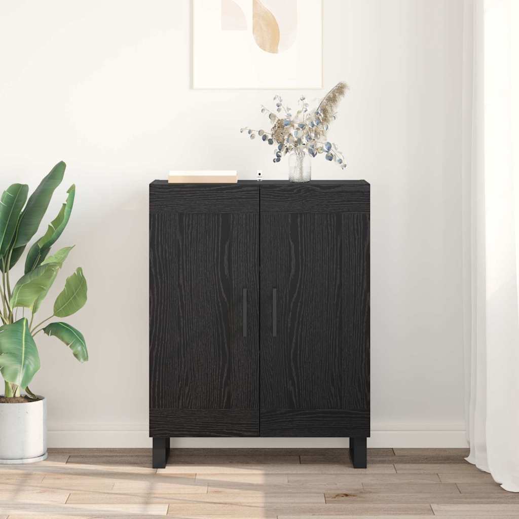 Sideboard Schwarz Eichen-Optik 69,5 x 34 x 90 cm