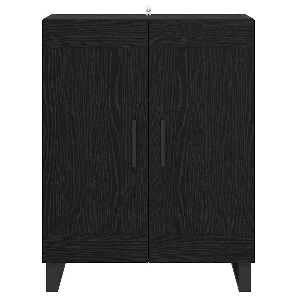 Sideboard Schwarz Eichen-Optik 69,5 x 34 x 90 cm