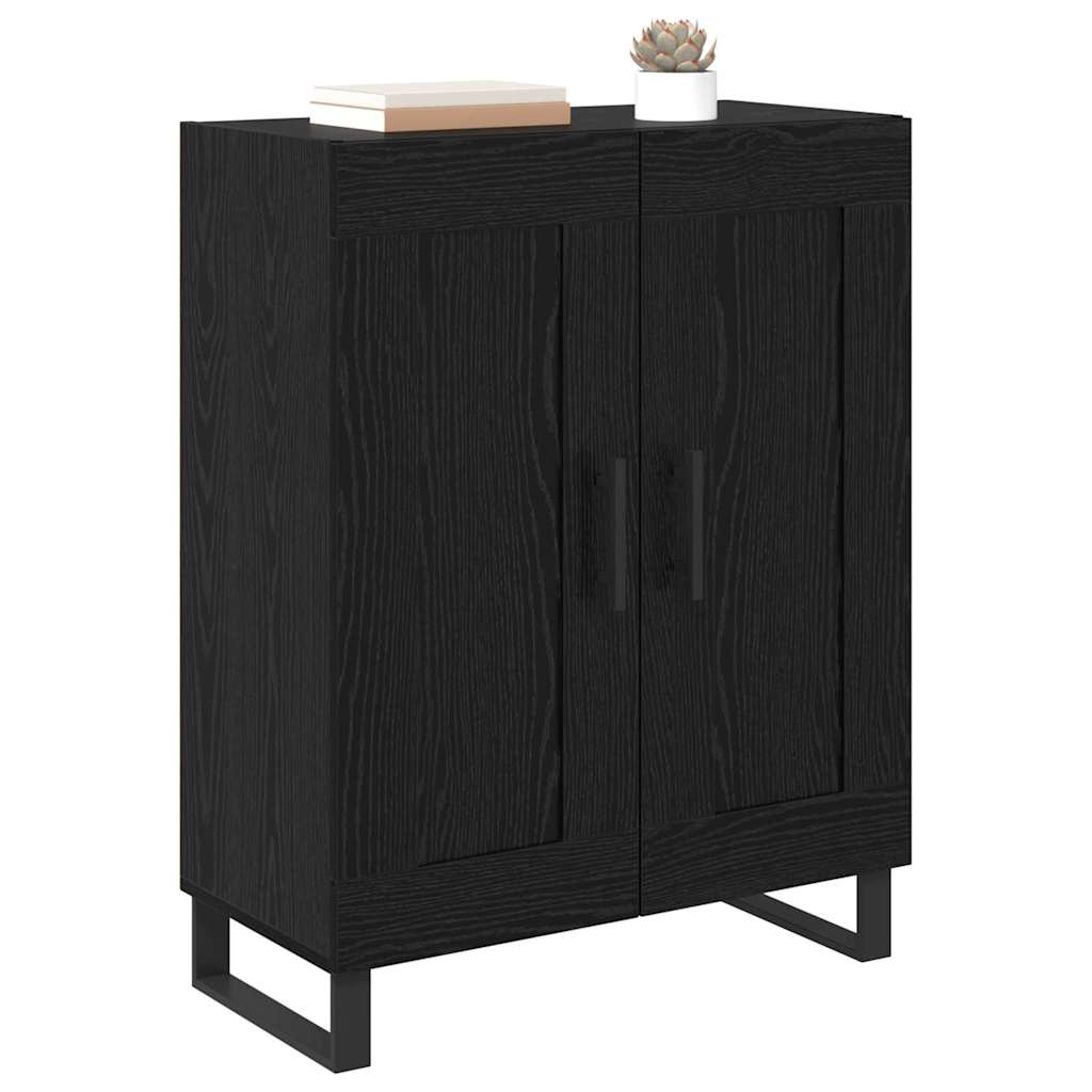 Sideboard Schwarz Eichen-Optik 69,5 x 34 x 90 cm