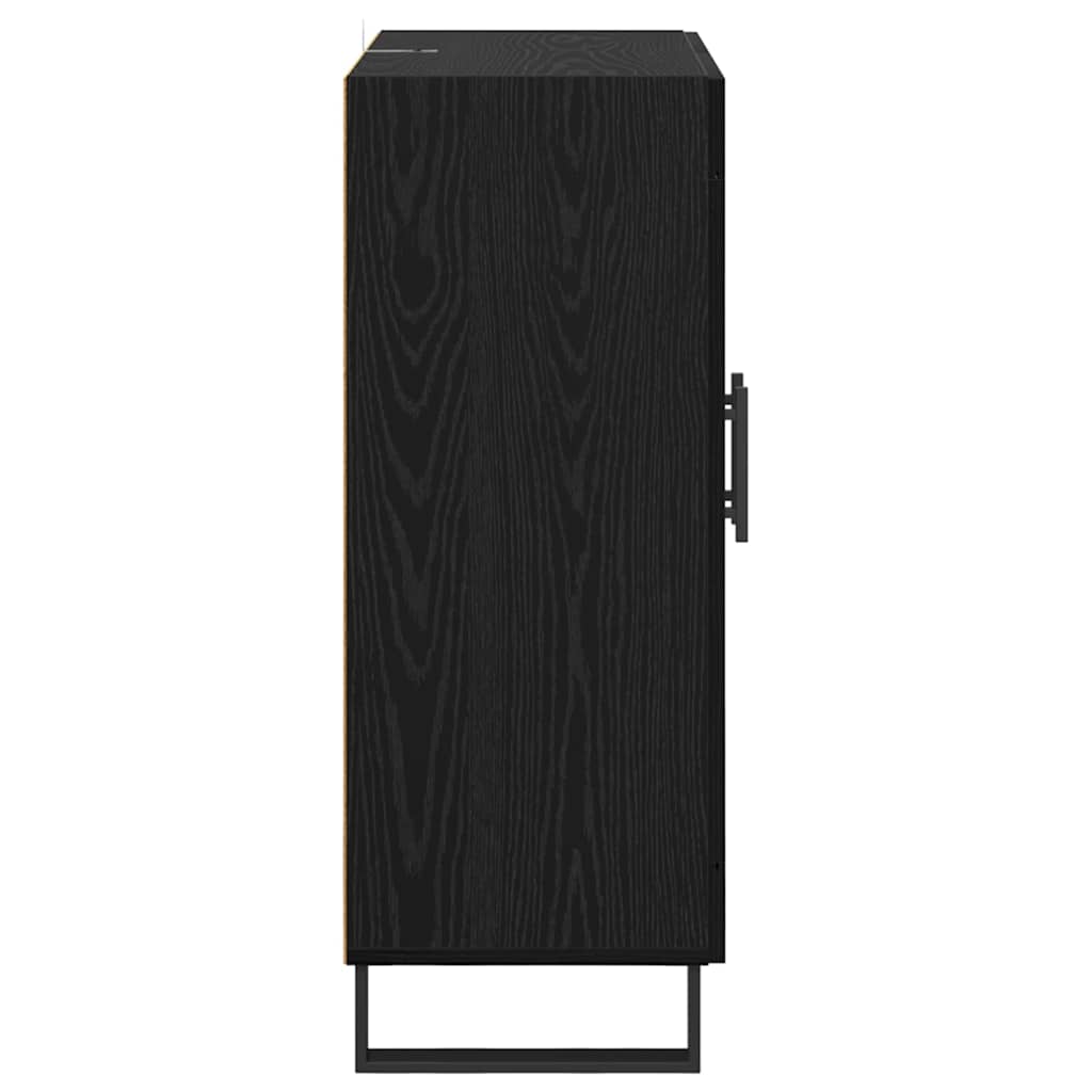 Sideboard Schwarz Eichen-Optik 69,5 x 34 x 90 cm