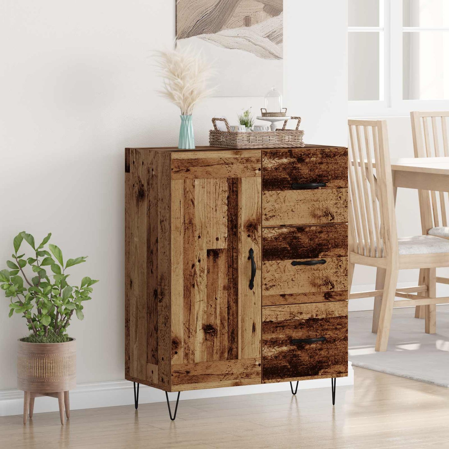 Sideboard Altholz 69,5 x 34 x 90 cm Holzwerkstoff