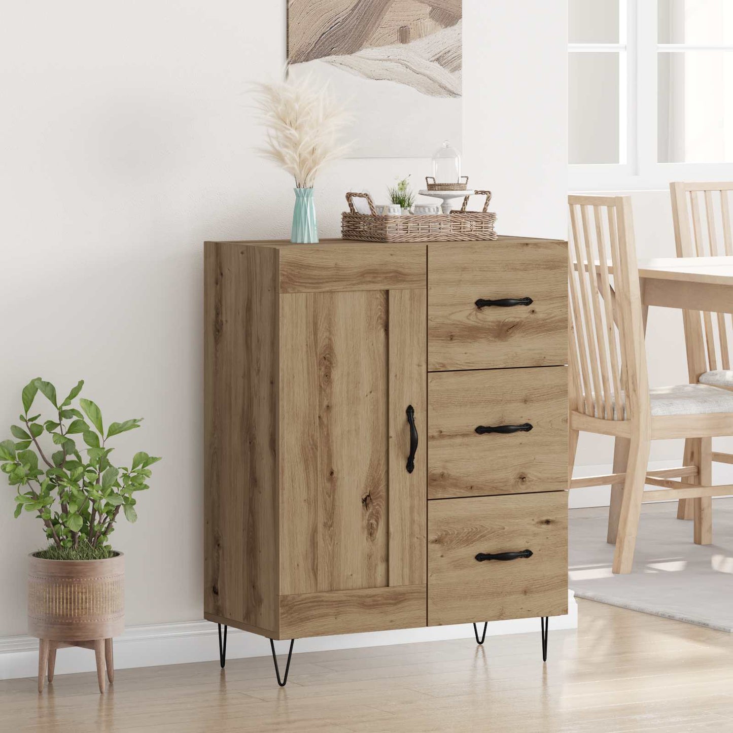 Sideboard Artisan-Eiche 69,5 x 34 x 90 cm Holzwerkstoff
