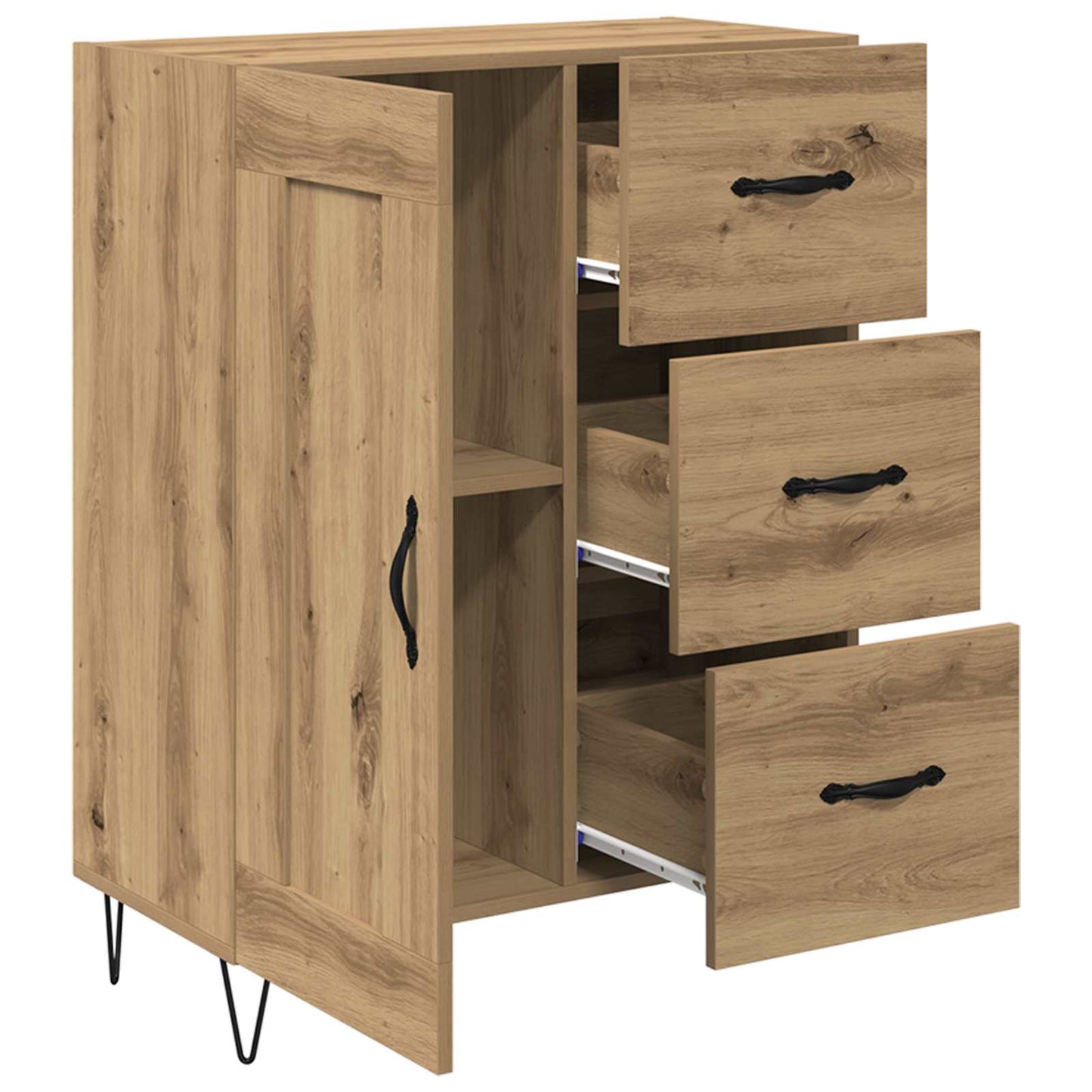 Sideboard Artisan-Eiche 69,5 x 34 x 90 cm Holzwerkstoff