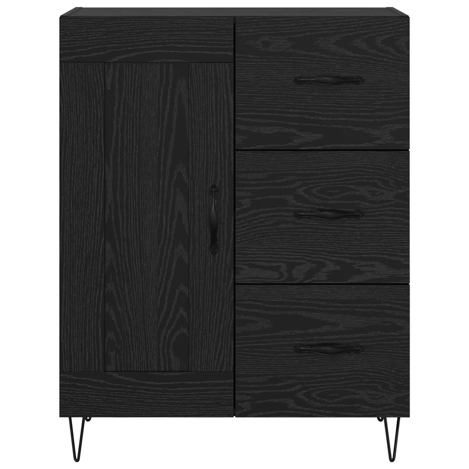 Sideboard Schwarze Eiche 69,5 x 34 x 90 cm Holzwerkstoff