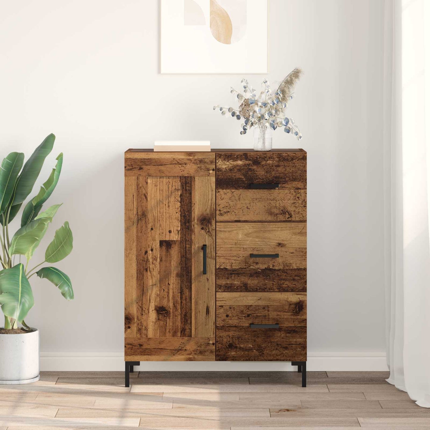 Sideboard Altholz 69.5 x 34 x 90 cm Holzwerkstoff