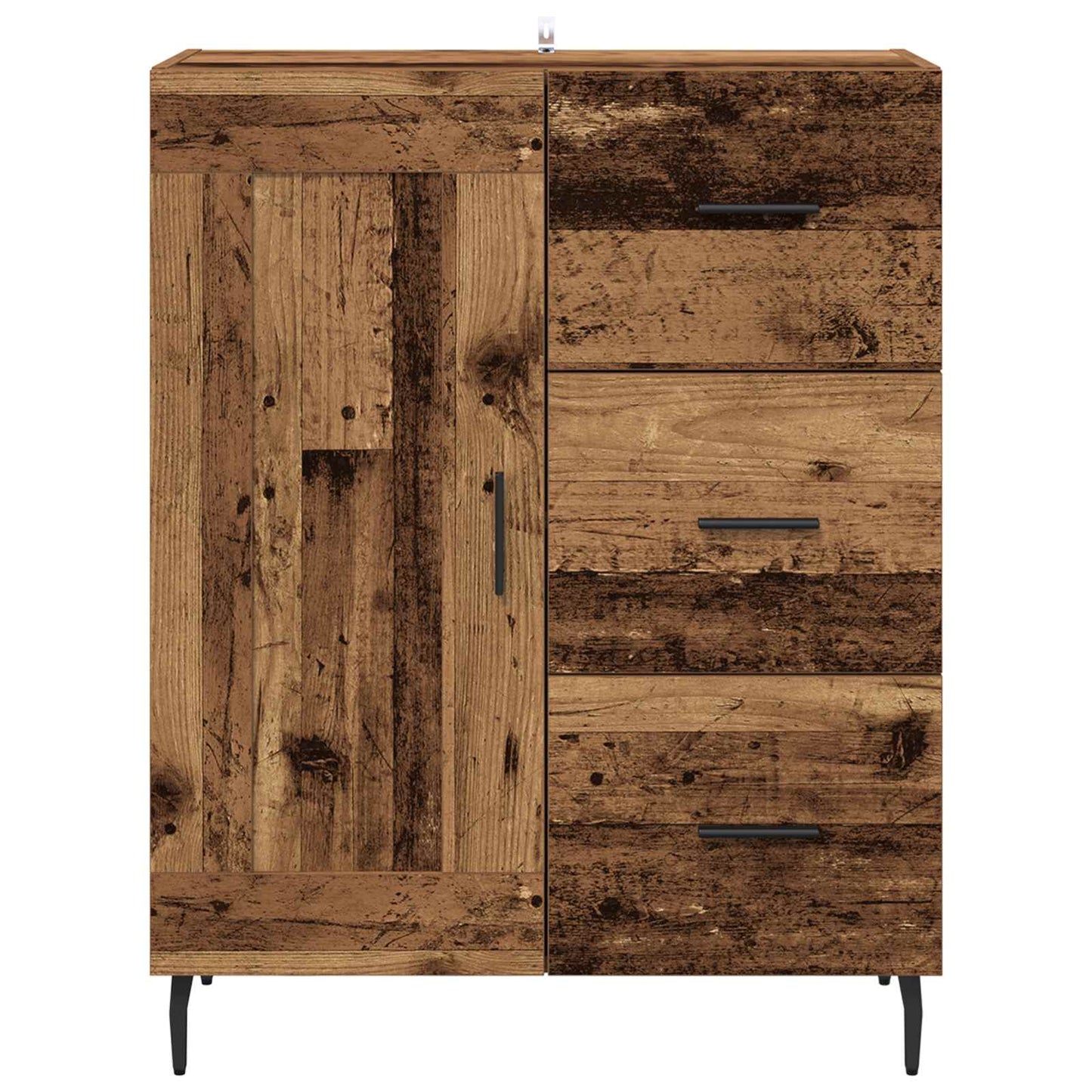 Sideboard Altholz 69,5 x 34 x 90 cm Verbundholz und Eisen