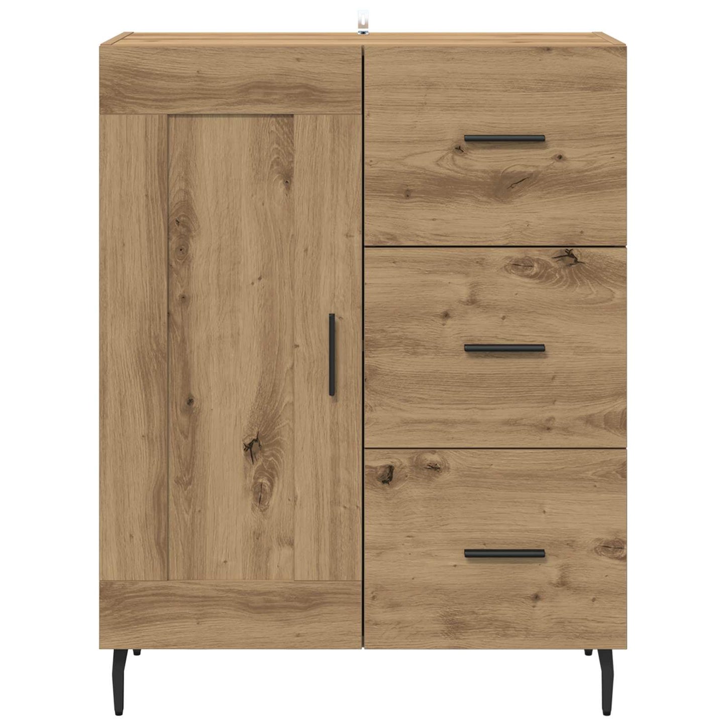 Sideboard Artisan-Eiche 69,5 x 34 x 90 cm Verbundholz und Eisen