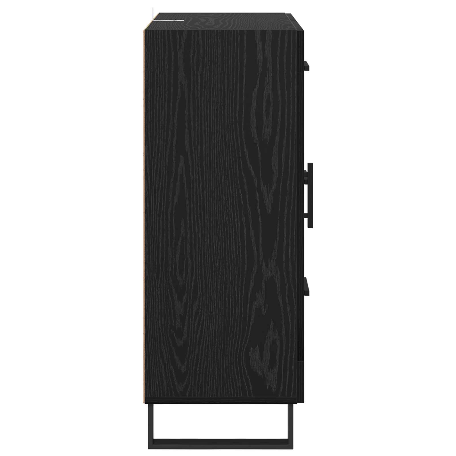 Sideboard mit Schubladen Schwarz Eichen-Optik 69,5 x 34 x 90 cm