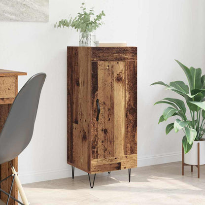 Sideboard Altholz 34,5 x 34 x 90 cm Verbundholz und Eisen