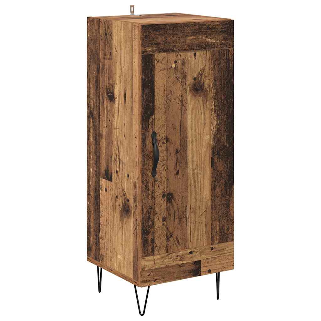 Sideboard Altholz 34,5 x 34 x 90 cm Verbundholz und Eisen