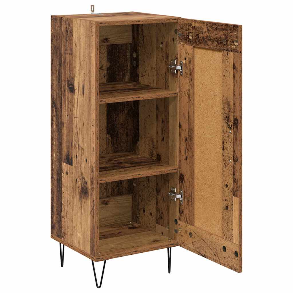 Sideboard Altholz 34,5 x 34 x 90 cm Verbundholz und Eisen