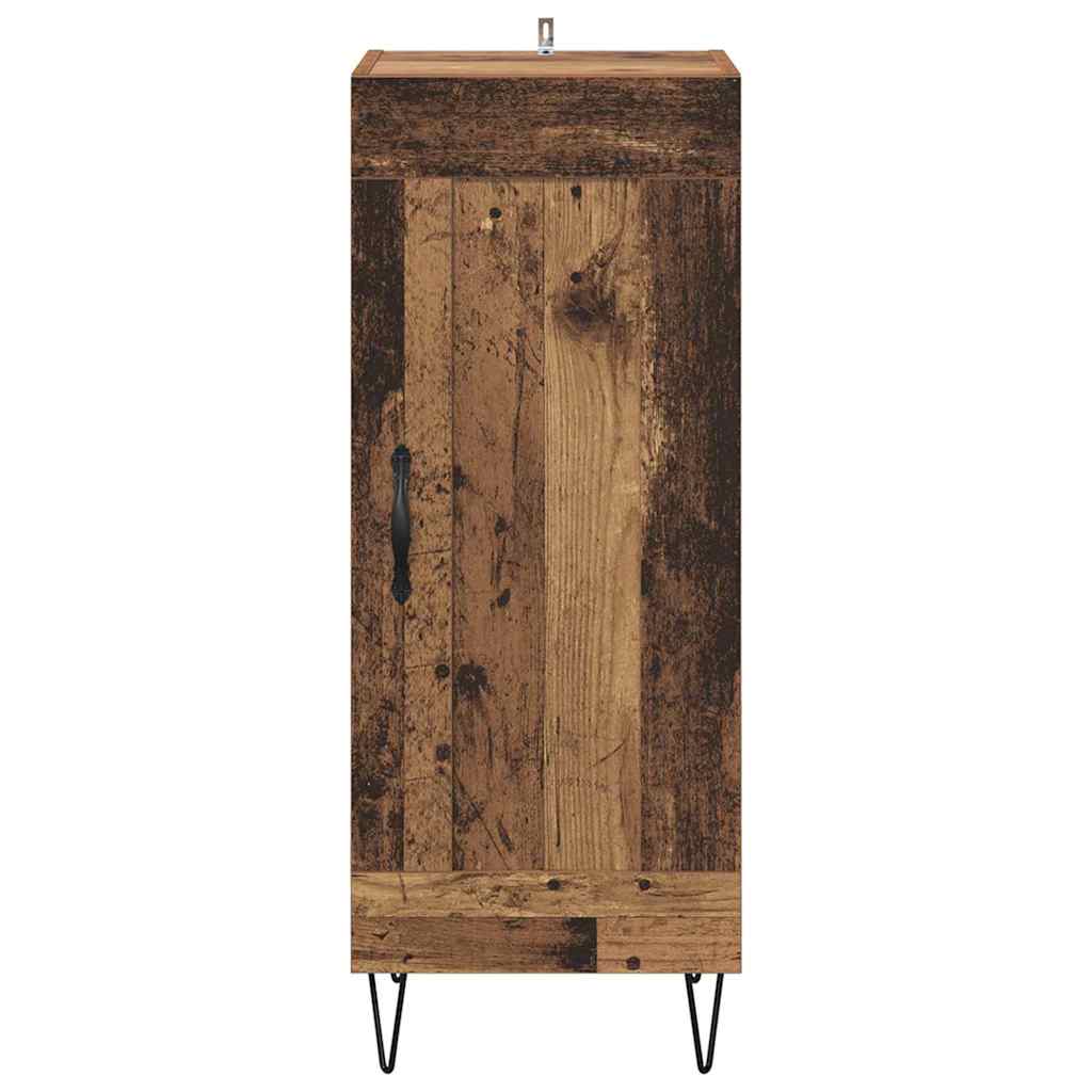 Sideboard Altholz 34,5 x 34 x 90 cm Verbundholz und Eisen