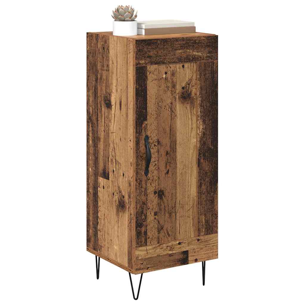 Sideboard Altholz 34,5 x 34 x 90 cm Verbundholz und Eisen