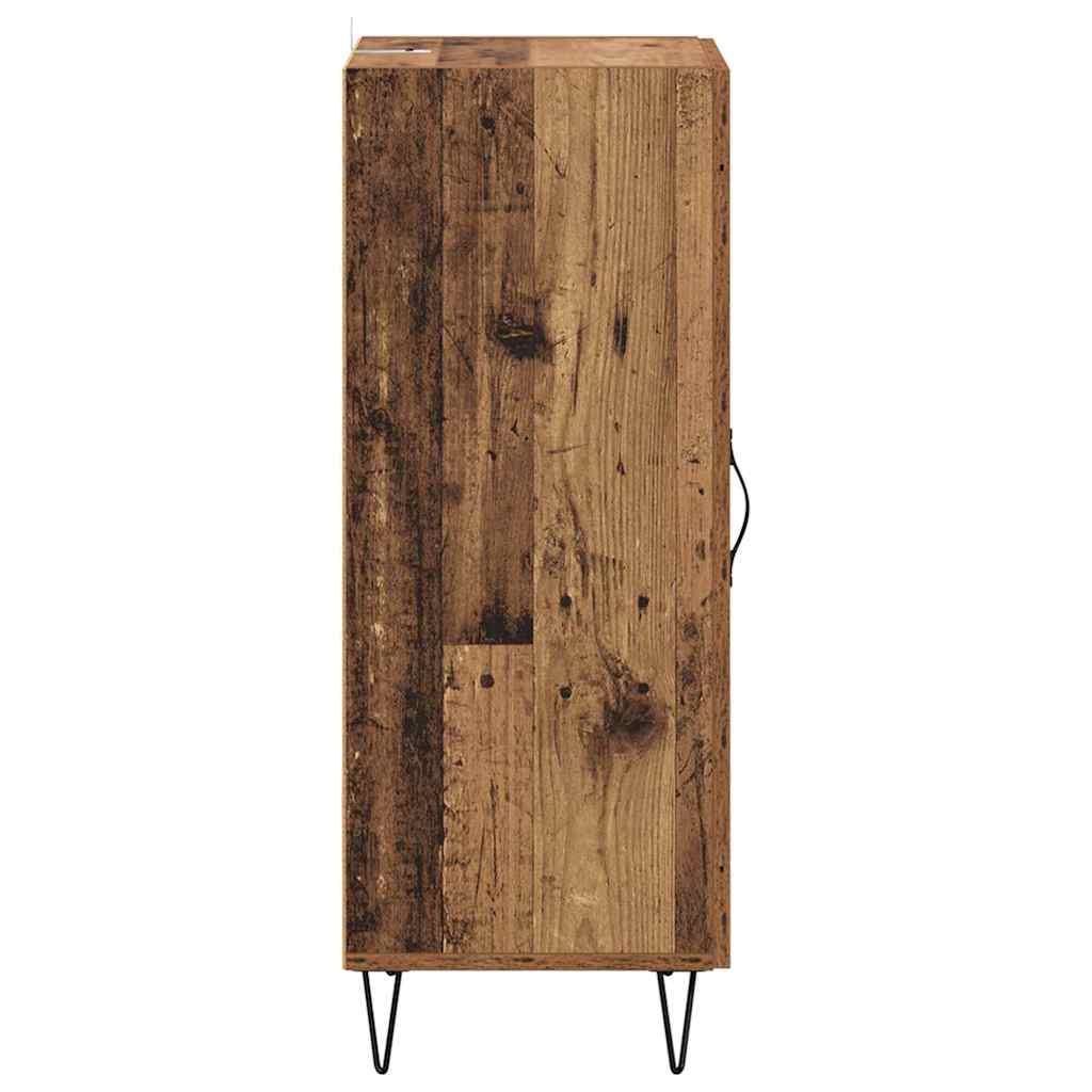 Sideboard Altholz 34,5 x 34 x 90 cm Verbundholz und Eisen