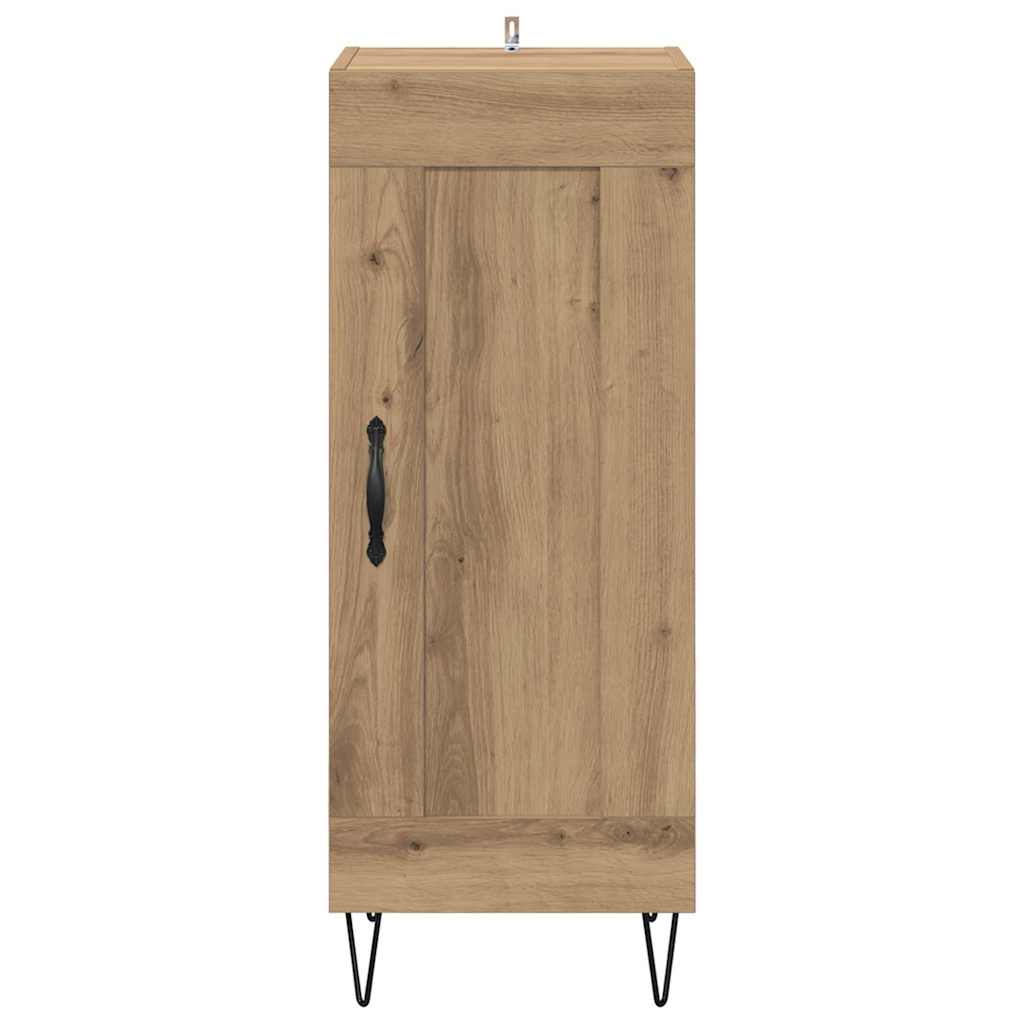 Sideboard Artisan-Eiche 34,5 x 34 x 90 cm Verbundholz und Eisen