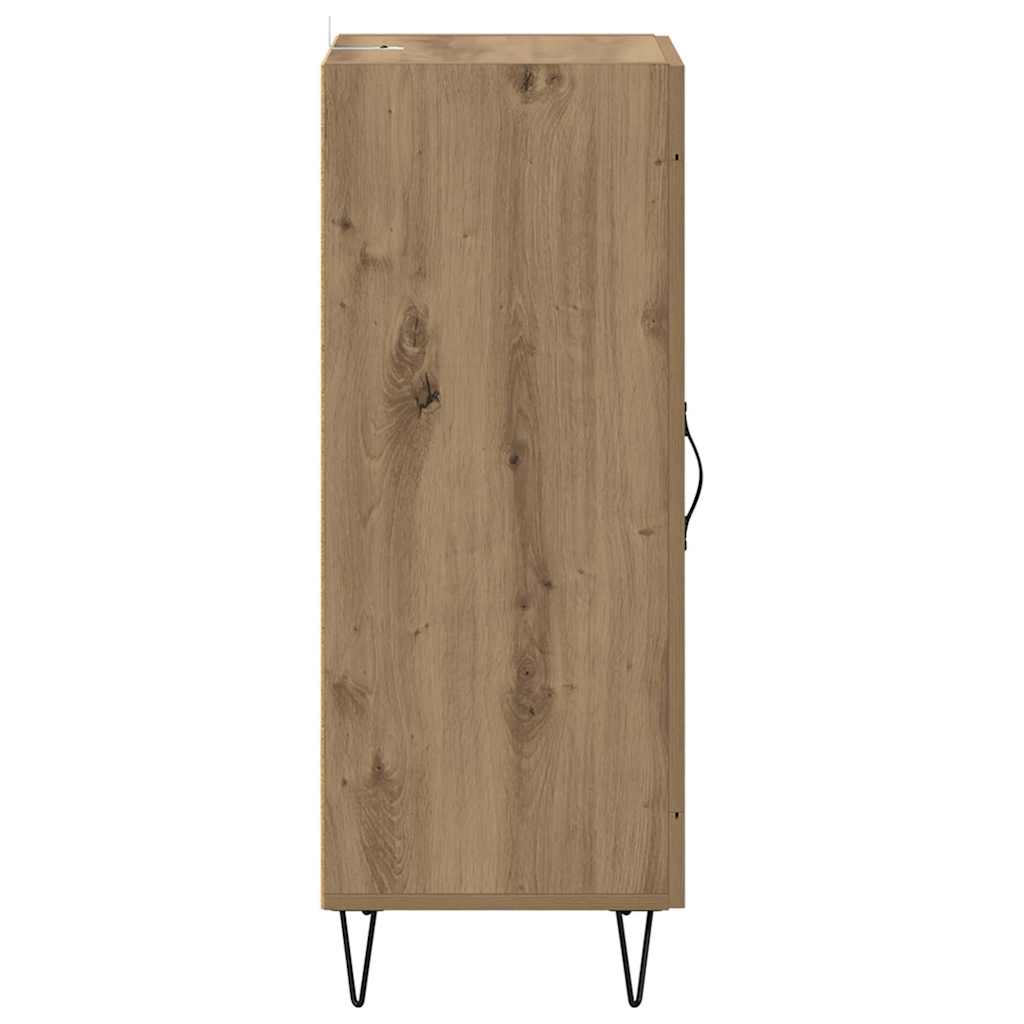 Sideboard Artisan-Eiche 34,5 x 34 x 90 cm Verbundholz und Eisen
