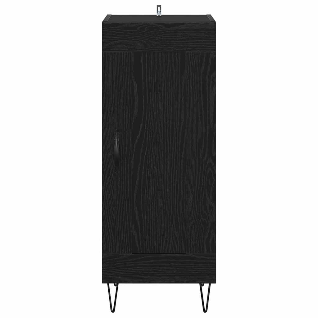 Sideboard Schwarz Eichen-Optik 34,5 x 34 x 90 cm