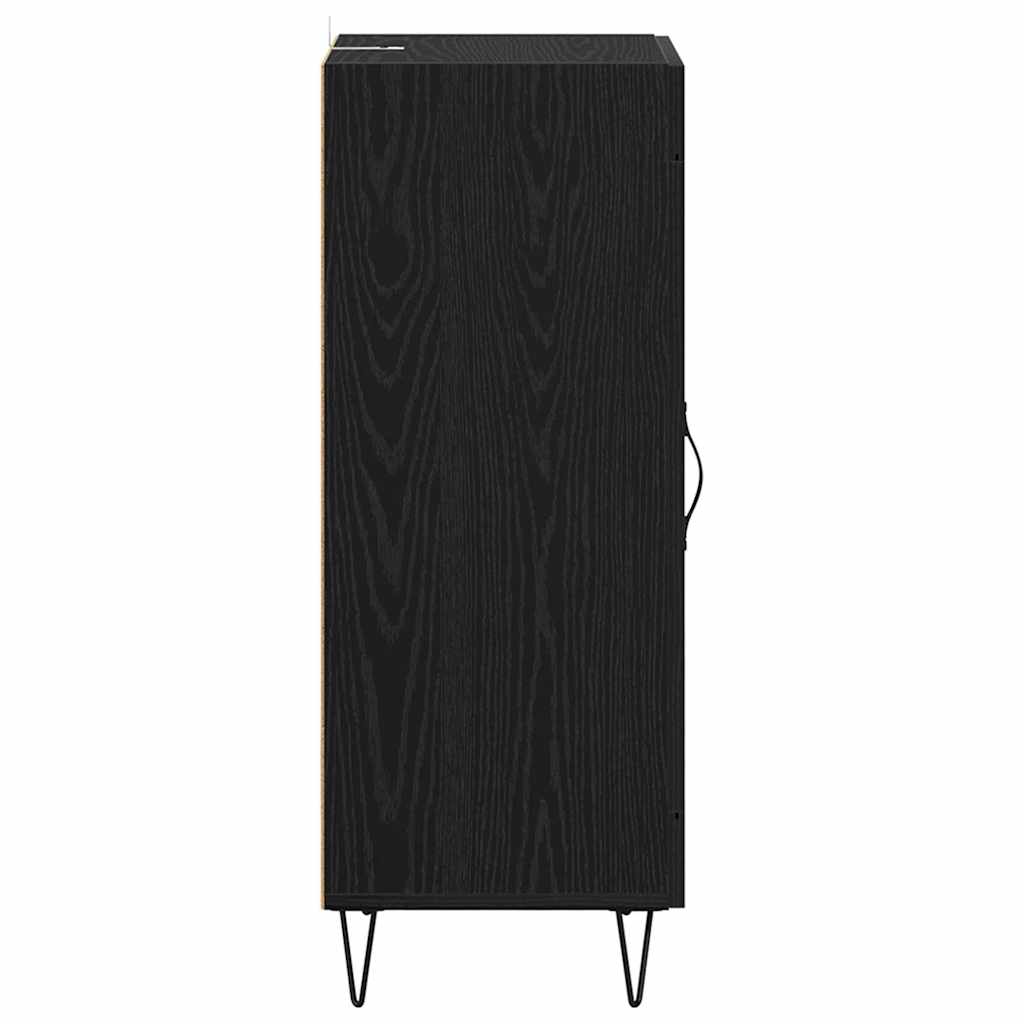 Sideboard Schwarz Eichen-Optik 34,5 x 34 x 90 cm