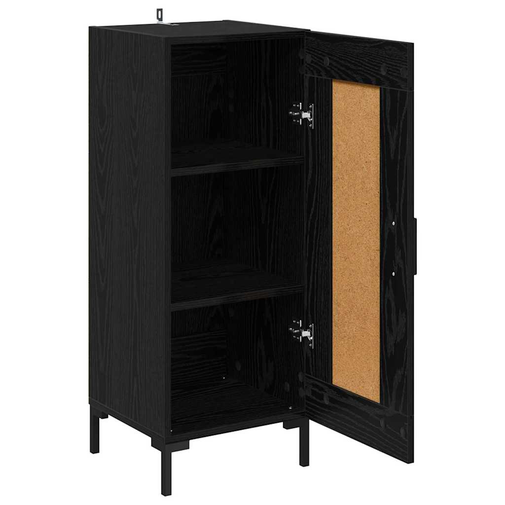 Sideboard Olden Schwarz Eichen-Optik 34,5 x 34 x 90 cm