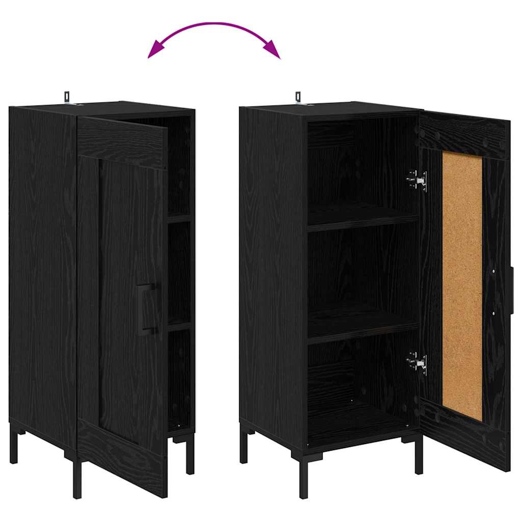 Sideboard Olden Schwarz Eichen-Optik 34,5 x 34 x 90 cm