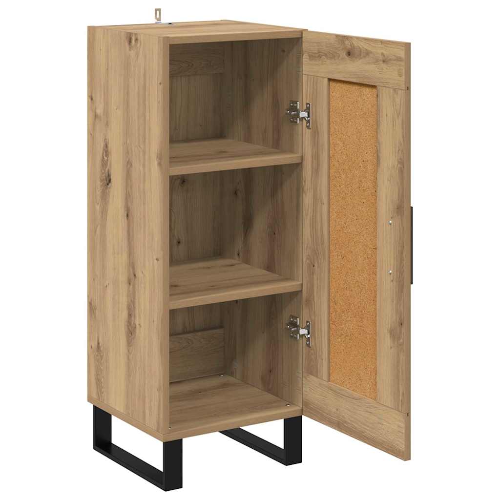 Sideboard Artisan-Eiche 34,5 x 34 x 90 cm Verbundholz und Eisen