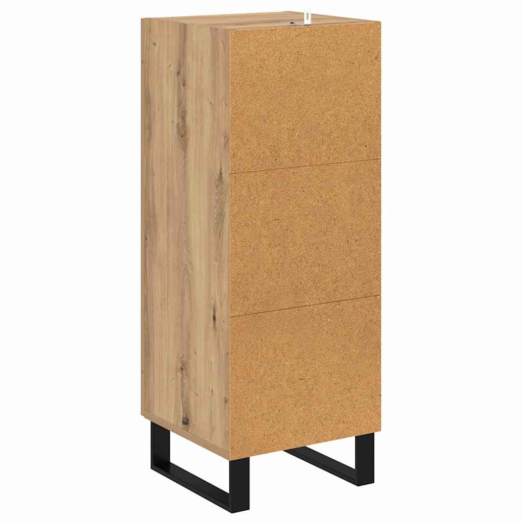 Sideboard Artisan-Eiche 34,5 x 34 x 90 cm Verbundholz und Eisen