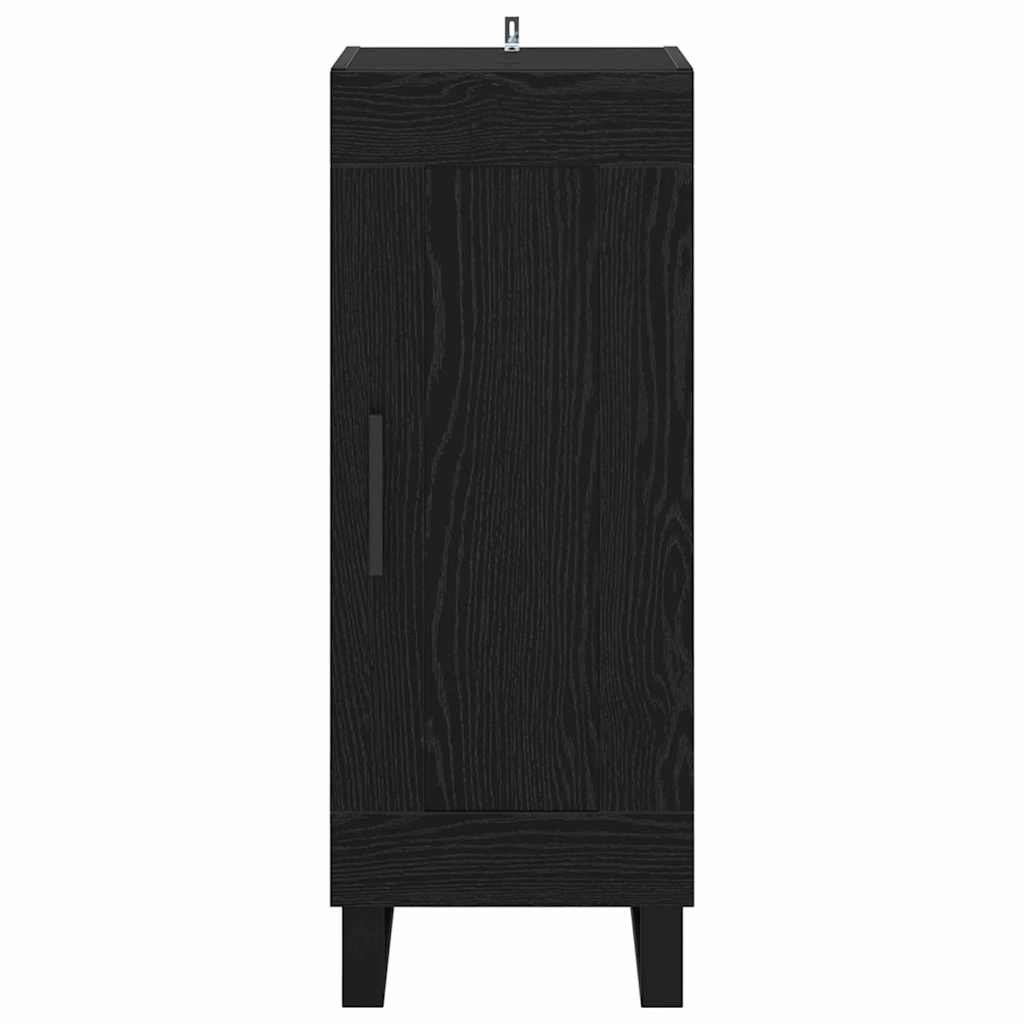 Sideboard Schwarz Eichen-Optik 34,5 x 34 x 90 cm