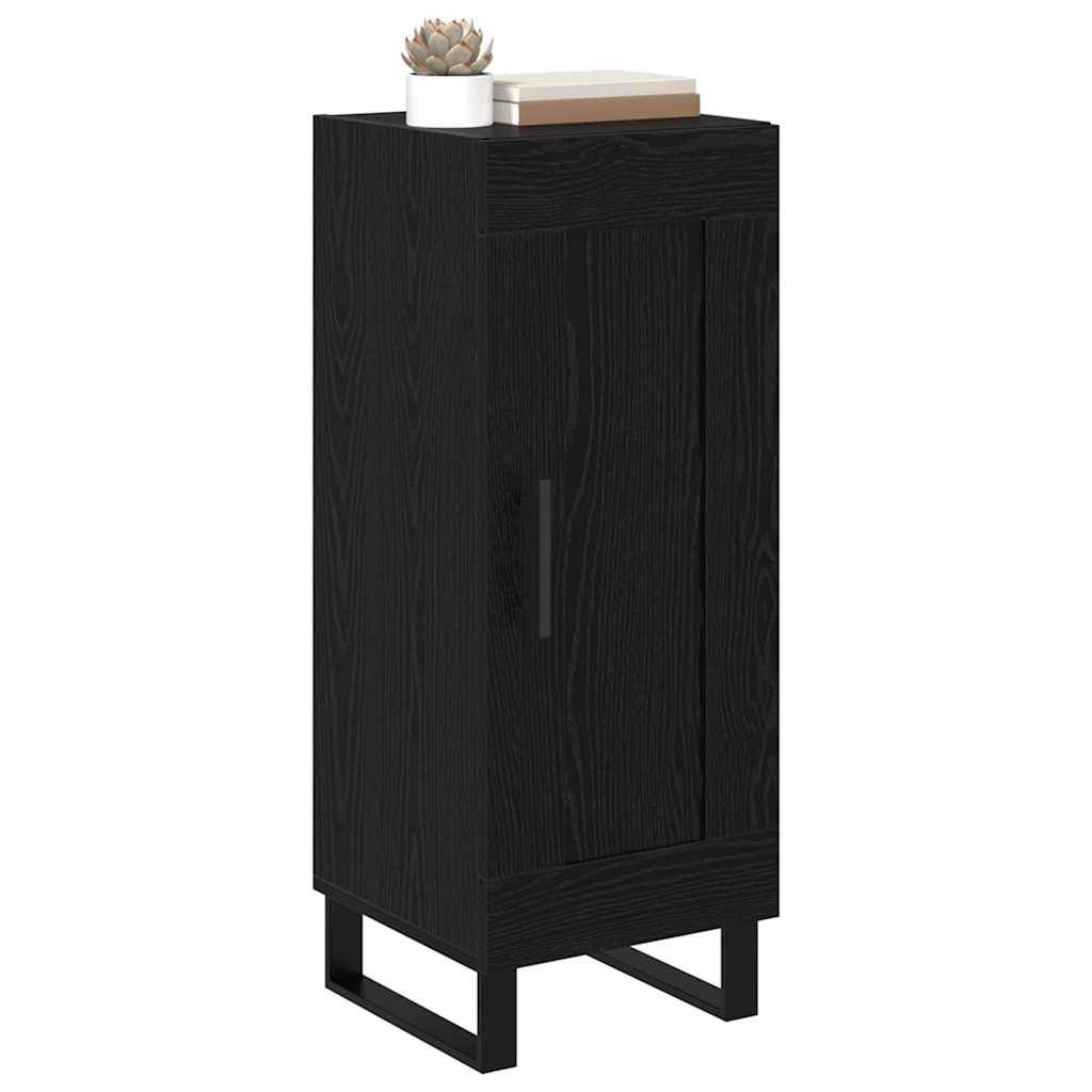 Sideboard Schwarz Eichen-Optik 34,5 x 34 x 90 cm