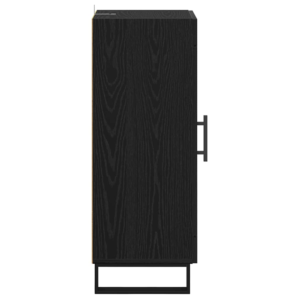 Sideboard Schwarz Eichen-Optik 34,5 x 34 x 90 cm