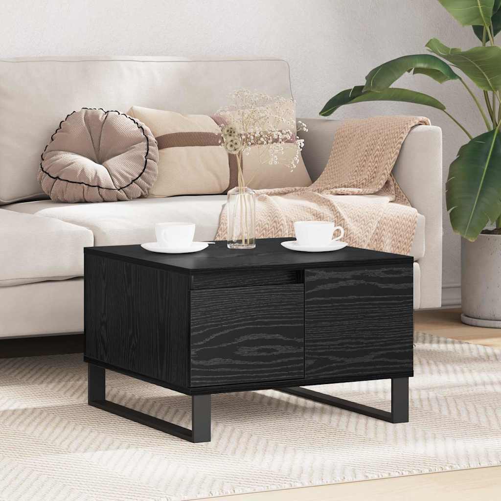 Couchtisch Schwarz Eichen-Optik 55 x 55 x 36,5 cm Holzwerkstoff