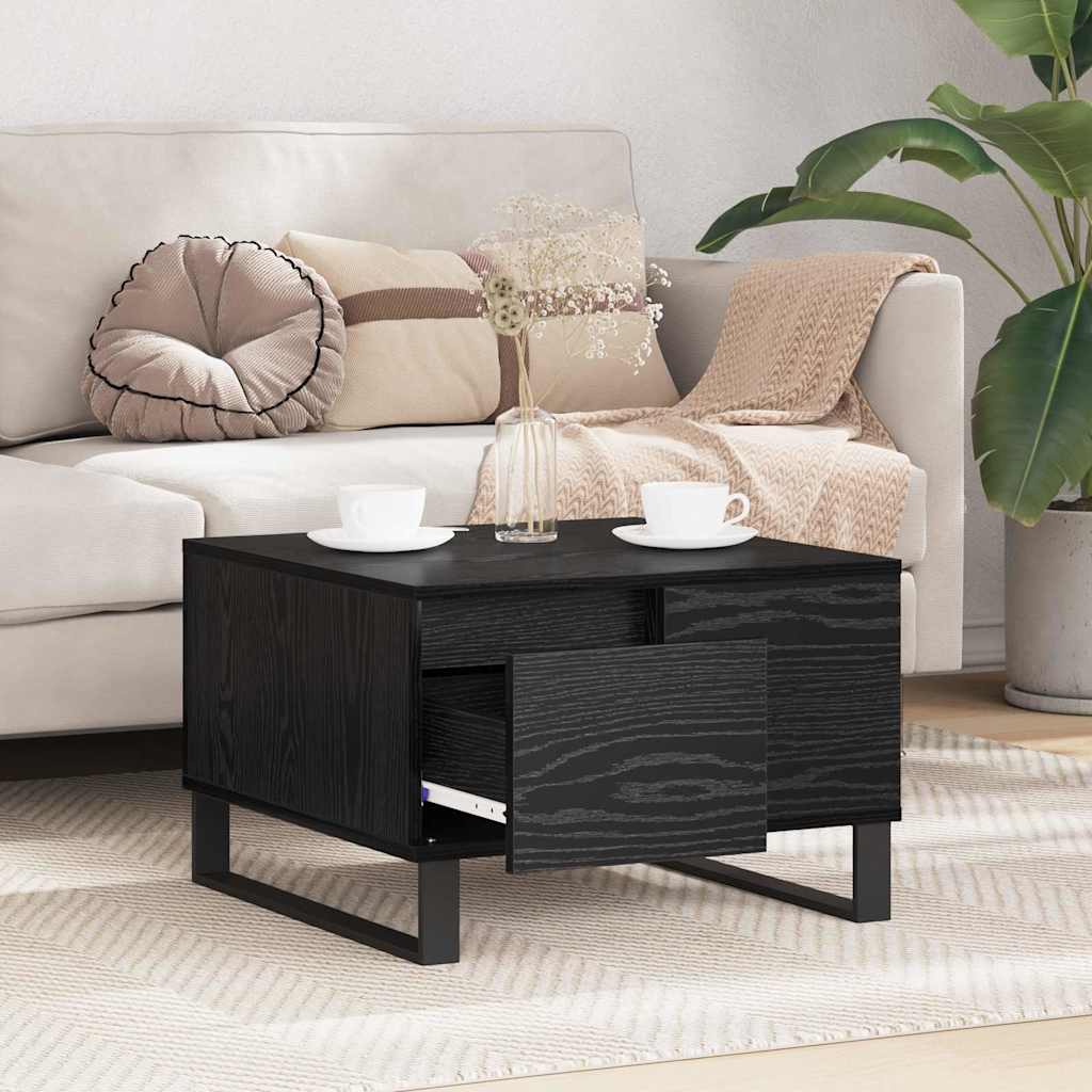 Couchtisch Schwarz Eichen-Optik 55 x 55 x 36,5 cm Holzwerkstoff