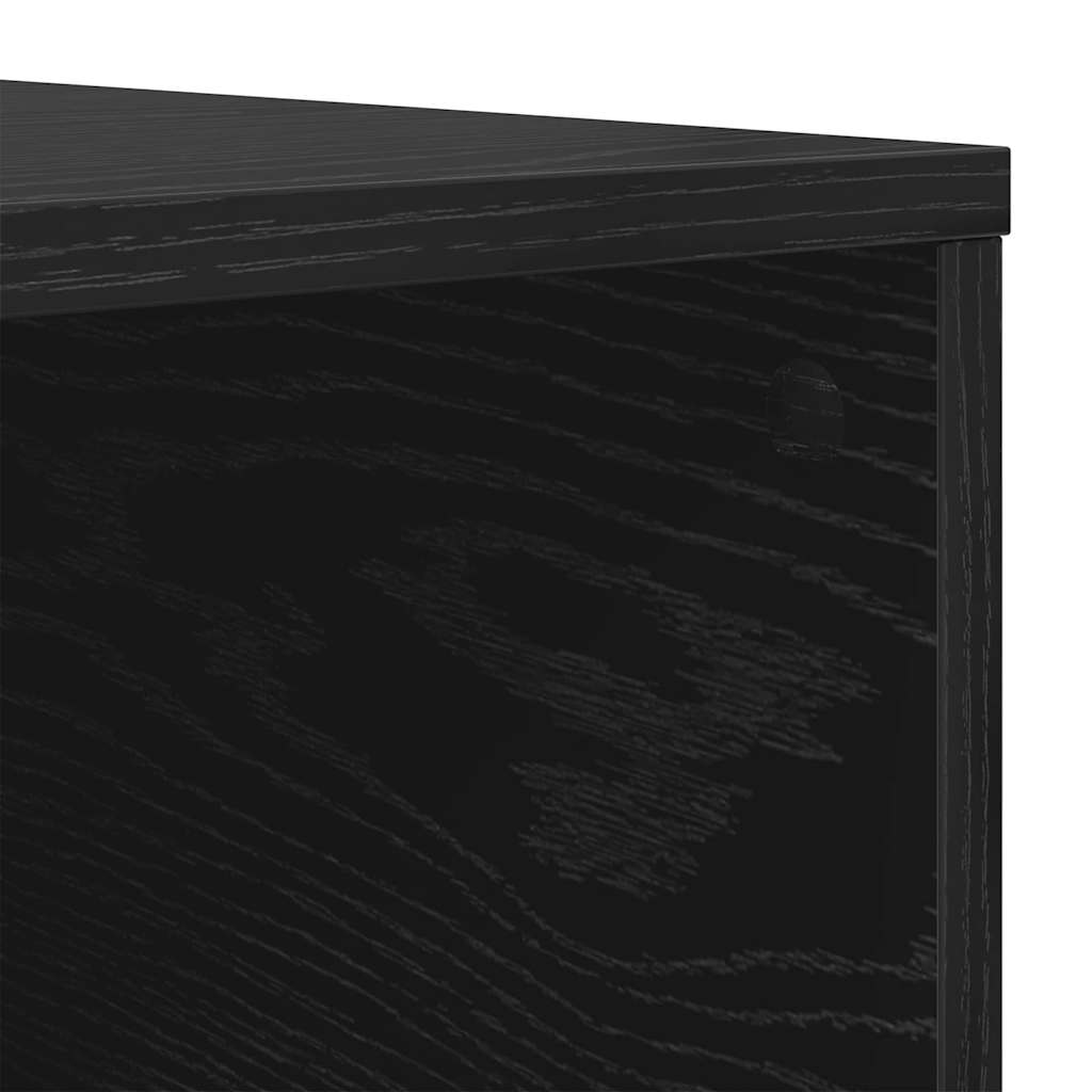 Couchtisch Schwarz Eichen-Optik 80 x 80 x 36.5 cm Holzwerkstoff