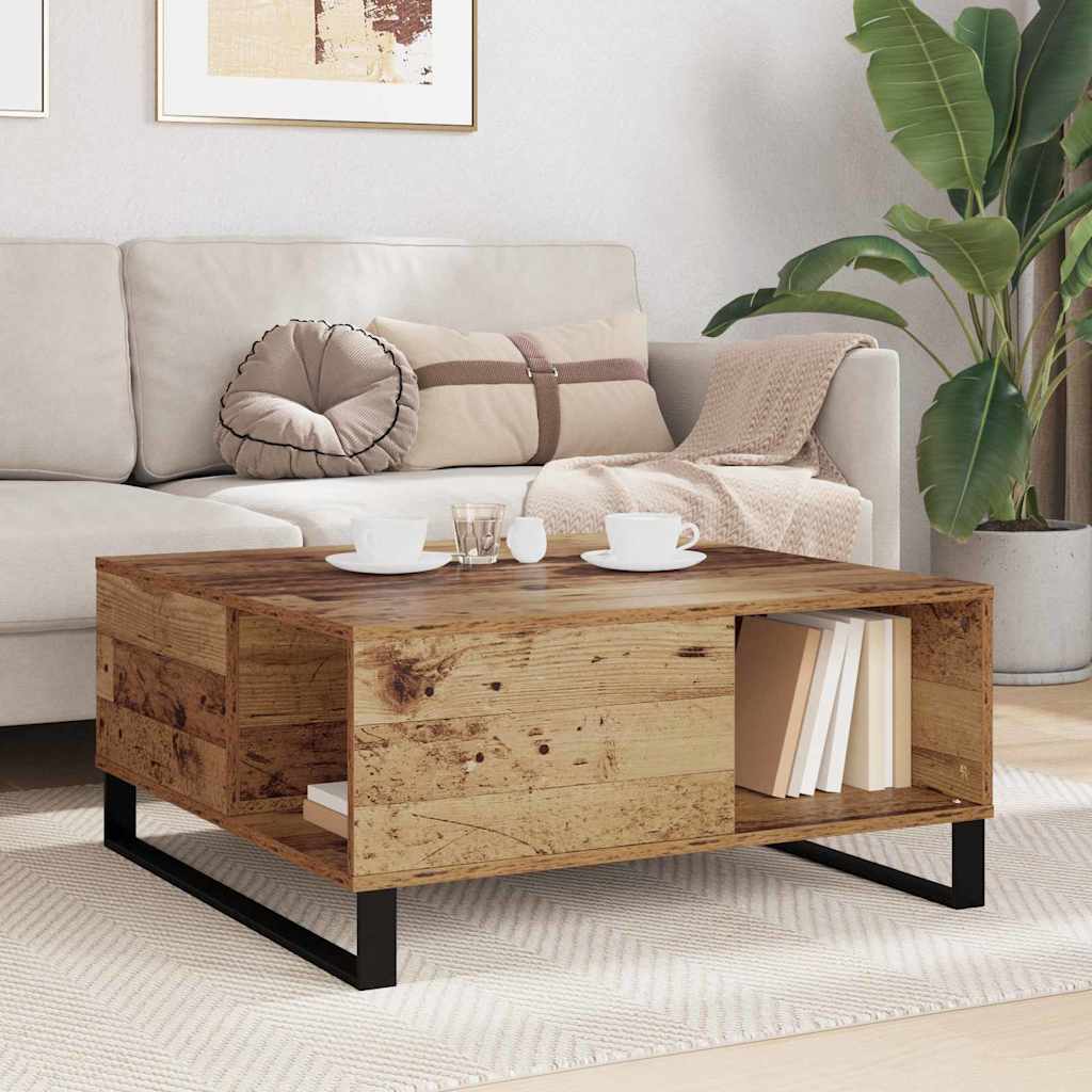 Couchtisch Altholz 80 x 80 x 36.5 cm Holzwerkstoff
