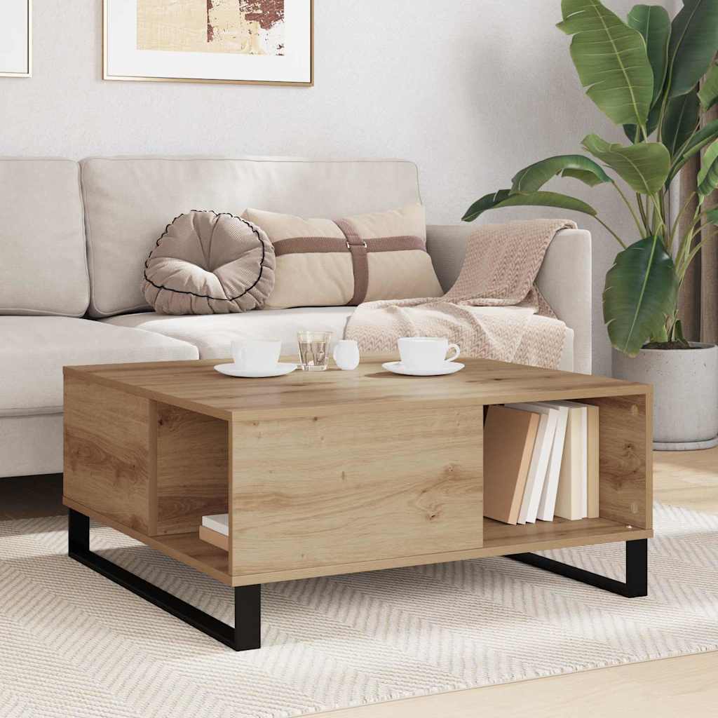 Couchtisch Artisan-Eiche 80 x 80 x 36.5 cm Holzwerkstoff