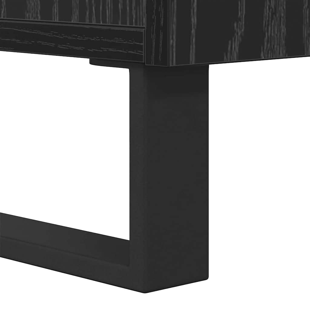 Couchtisch Schwarz Eichen-Optik 80 x 80 x 36.5 cm Holzwerkstoff