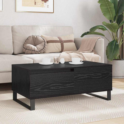 Couchtisch Schwarz Eichen-Optik 90 x 50 x 36,5 cm Holzwerkstoff