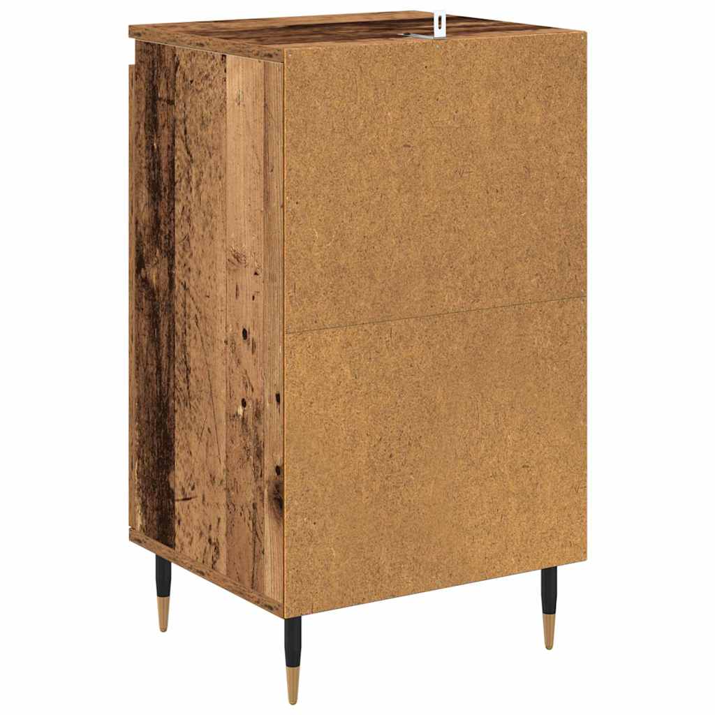 Sideboard 2 stk. Altholz 40 x 35 x 70 cm Verbundholz und Eisen