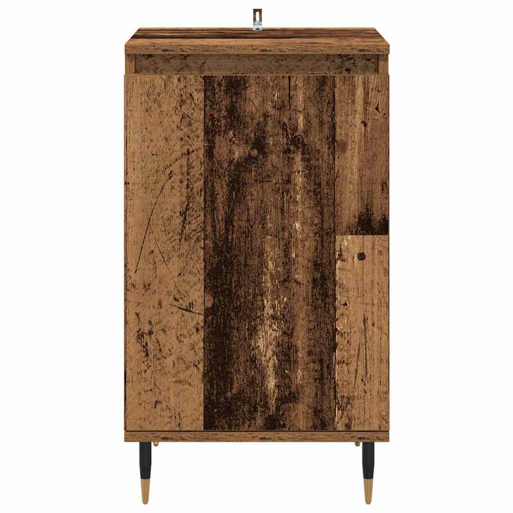 Sideboard 2 stk. Altholz 40 x 35 x 70 cm Verbundholz und Eisen