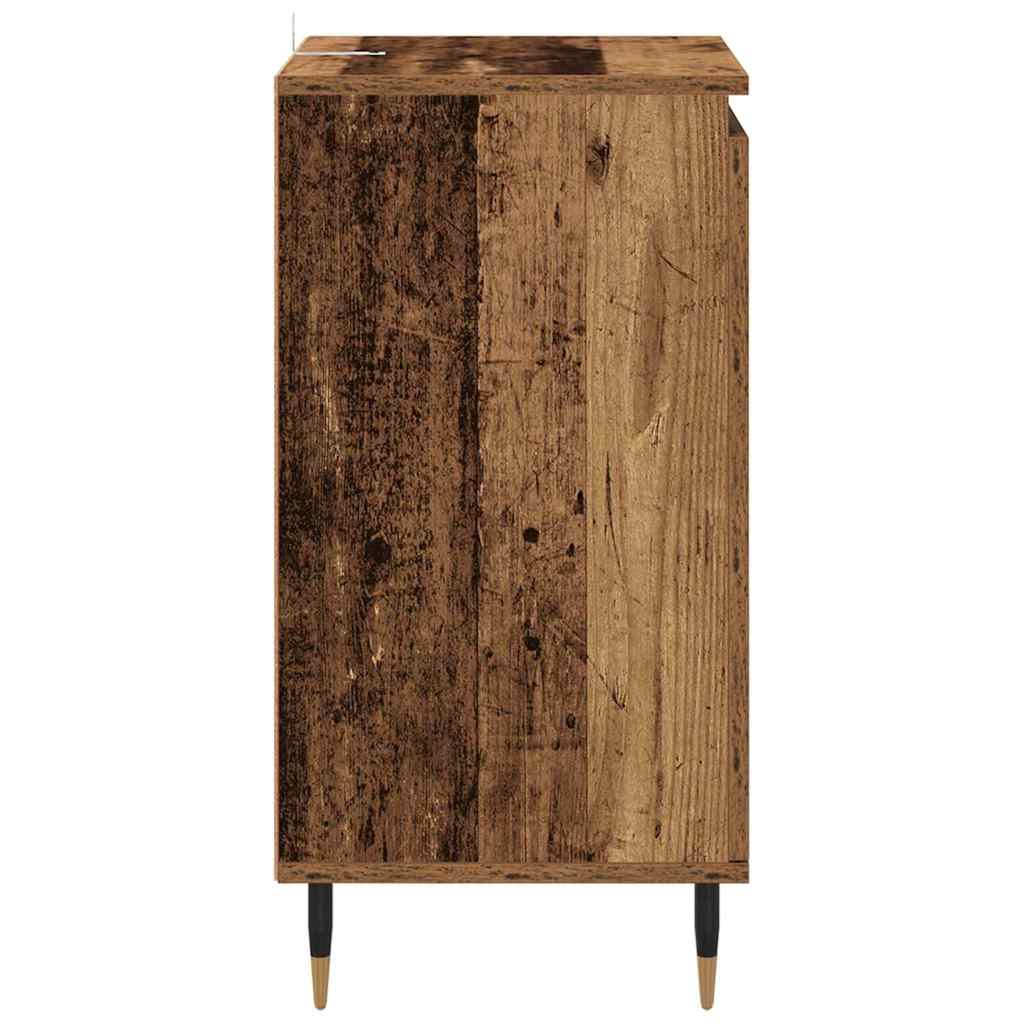 Sideboard 2 stk. Altholz 40 x 35 x 70 cm Verbundholz und Eisen