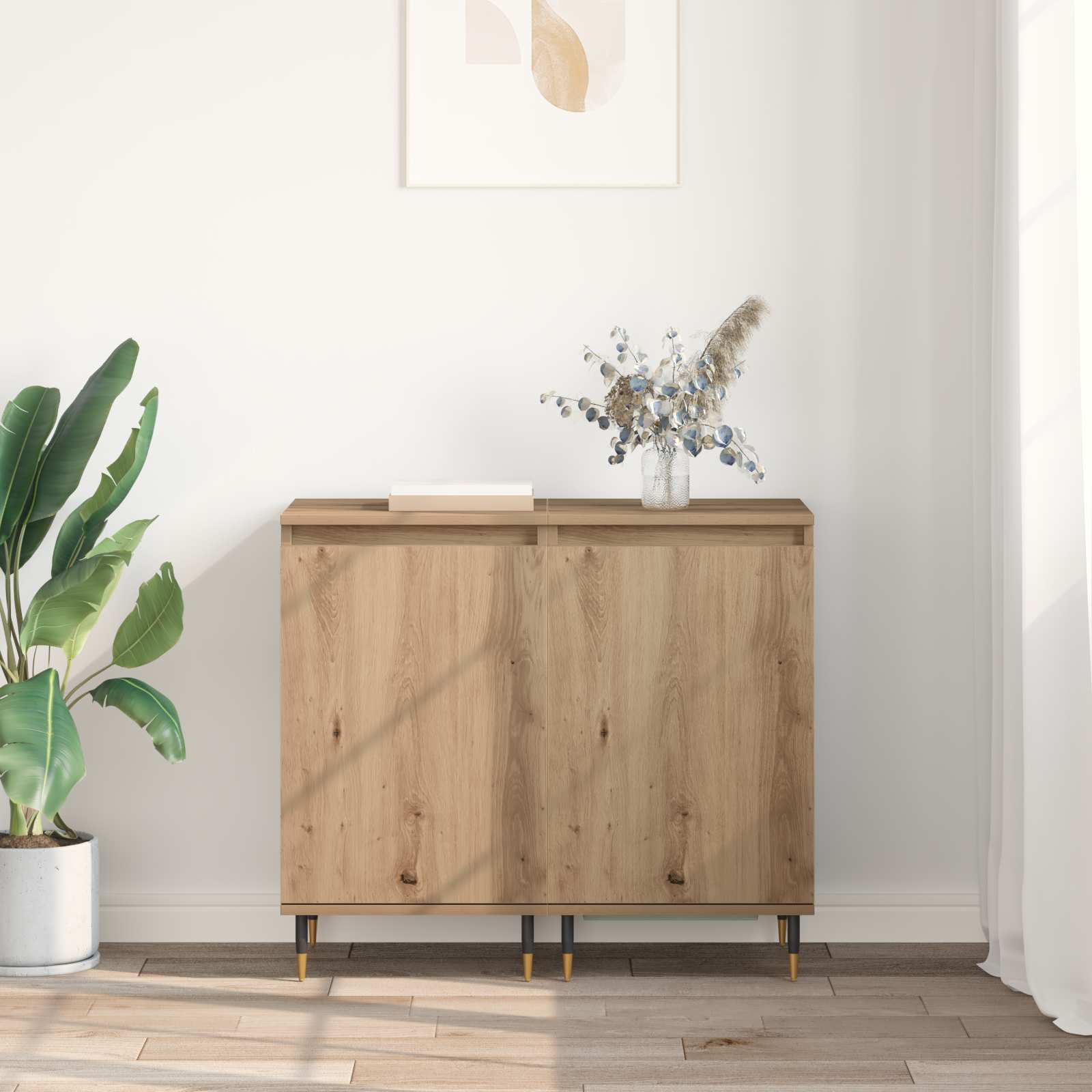 Sideboard 2 stk. Artisan-Eiche 40 x 35 x 70 cm