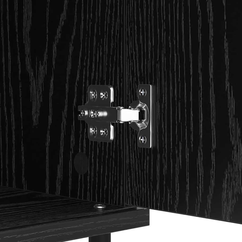 Sideboard 2 stk. Schwarz Eichen-Optik 40 x 35 x 70 cm