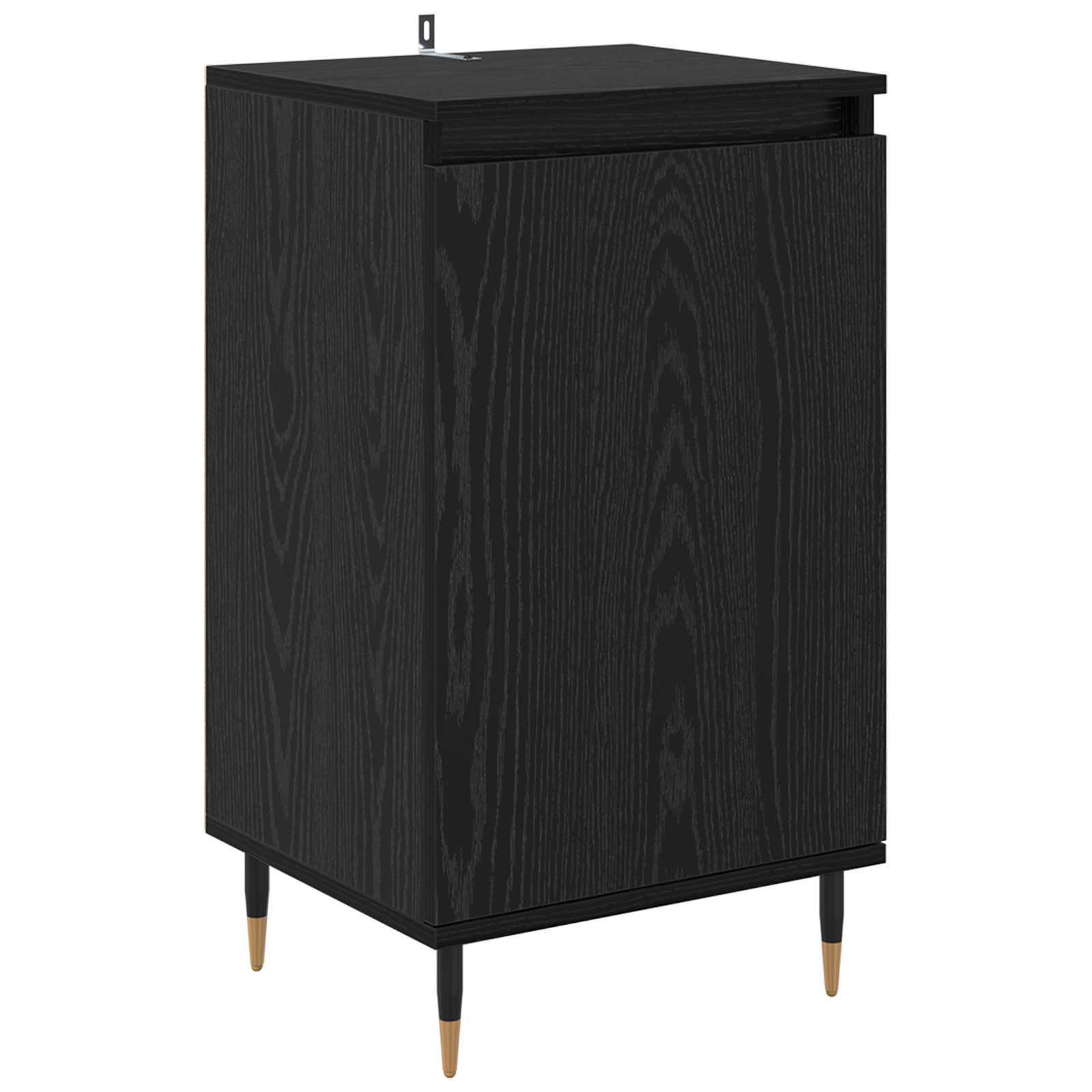 Sideboard 2 stk. Schwarz Eichen-Optik 40 x 35 x 70 cm